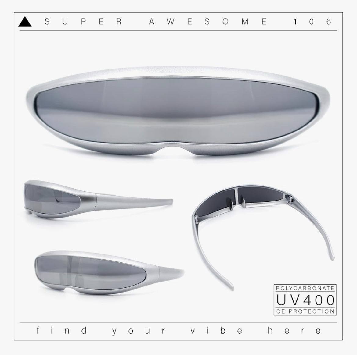 SILVER CYCLOPS SUNGLASSES