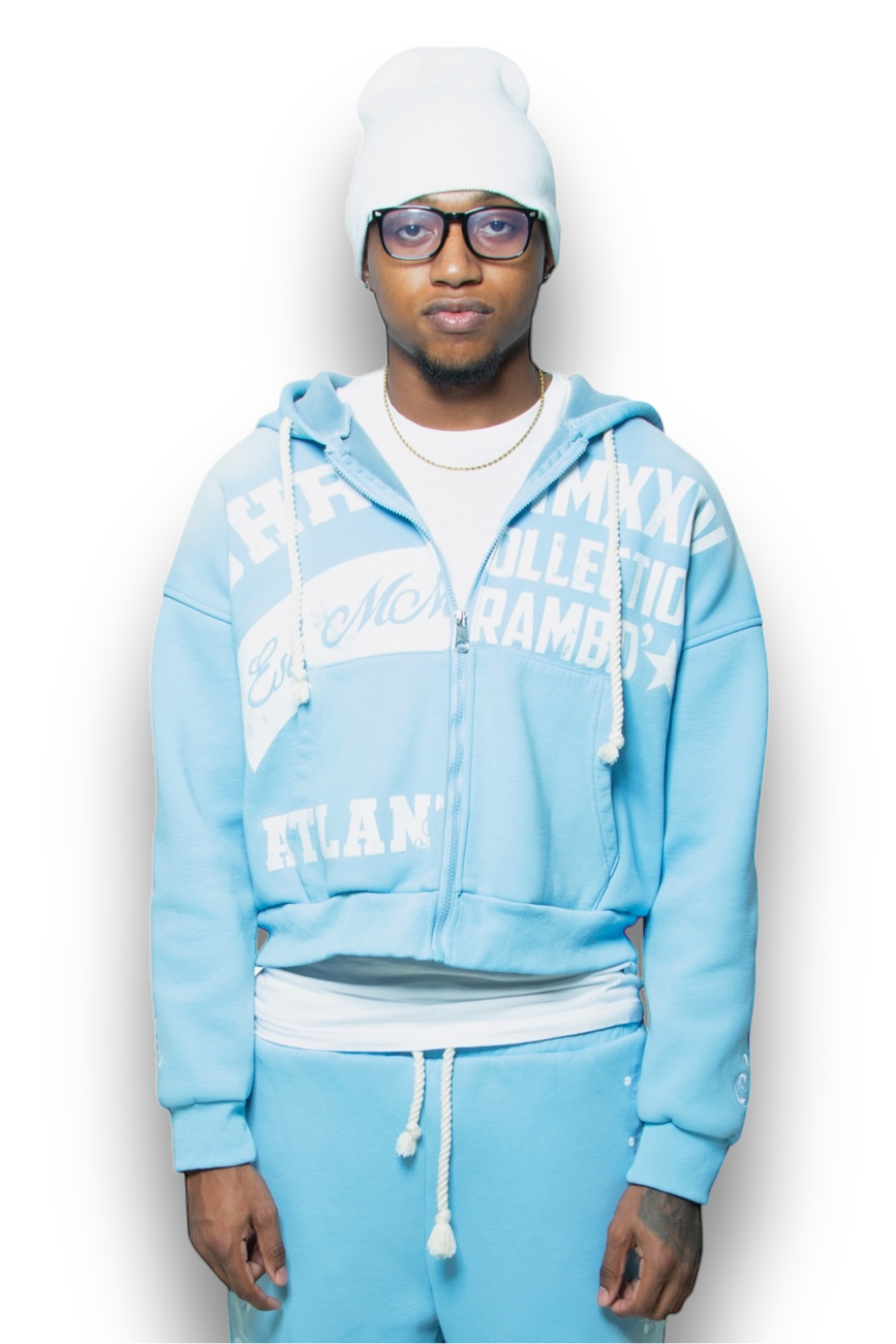 SKY BLUE ZIP-UP JACKET