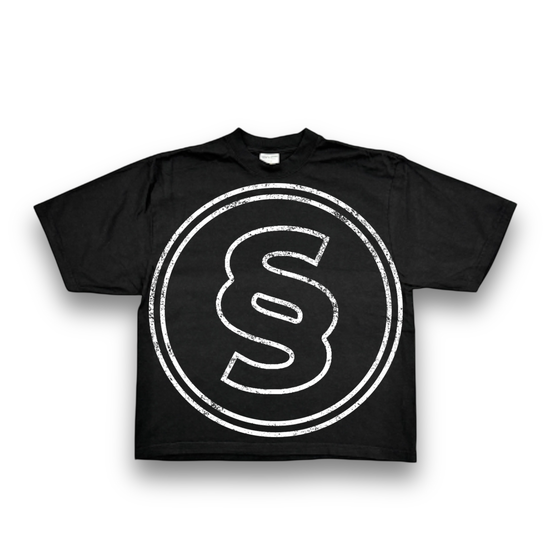 BLACK STAPLE TEE