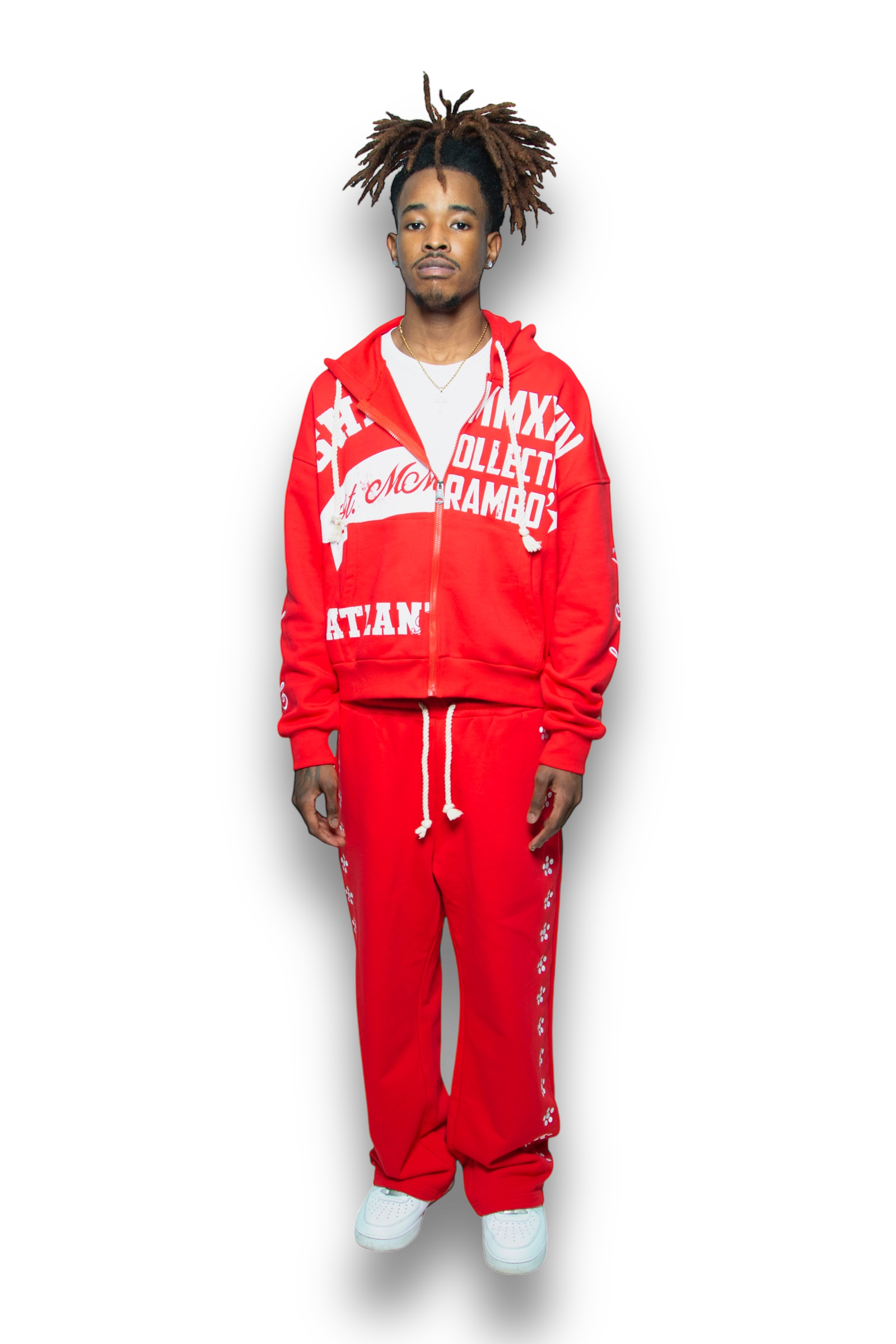 RED “UNIVERSITY” ZIPUP SETS