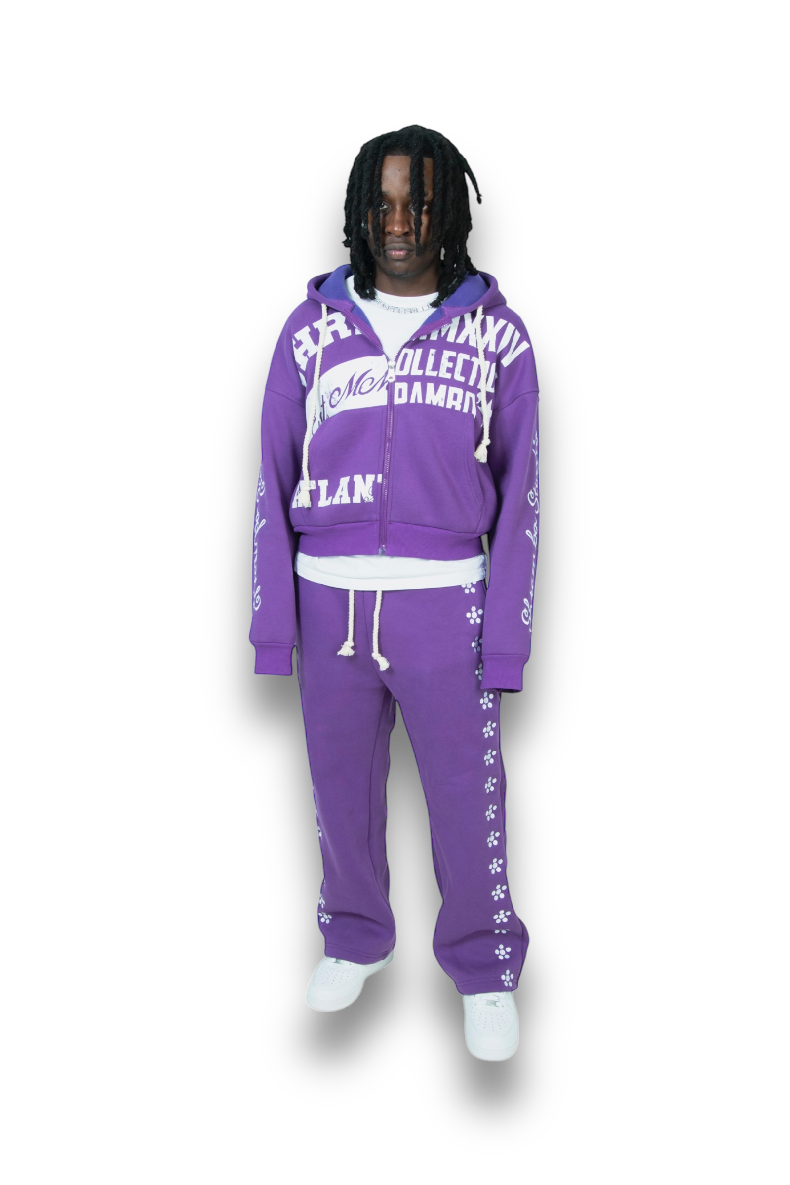 PURPLE “UNIVERSITY” ZIPUP SETS