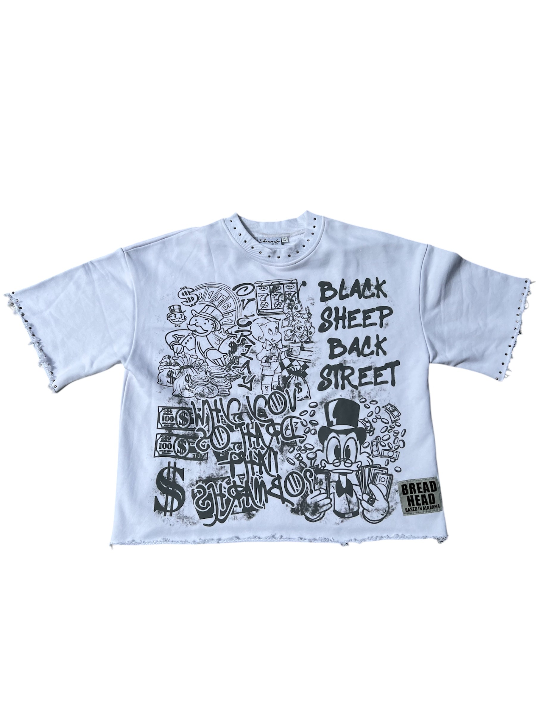 “Black Sheep” Vol 1 Cropped Tee WHITE