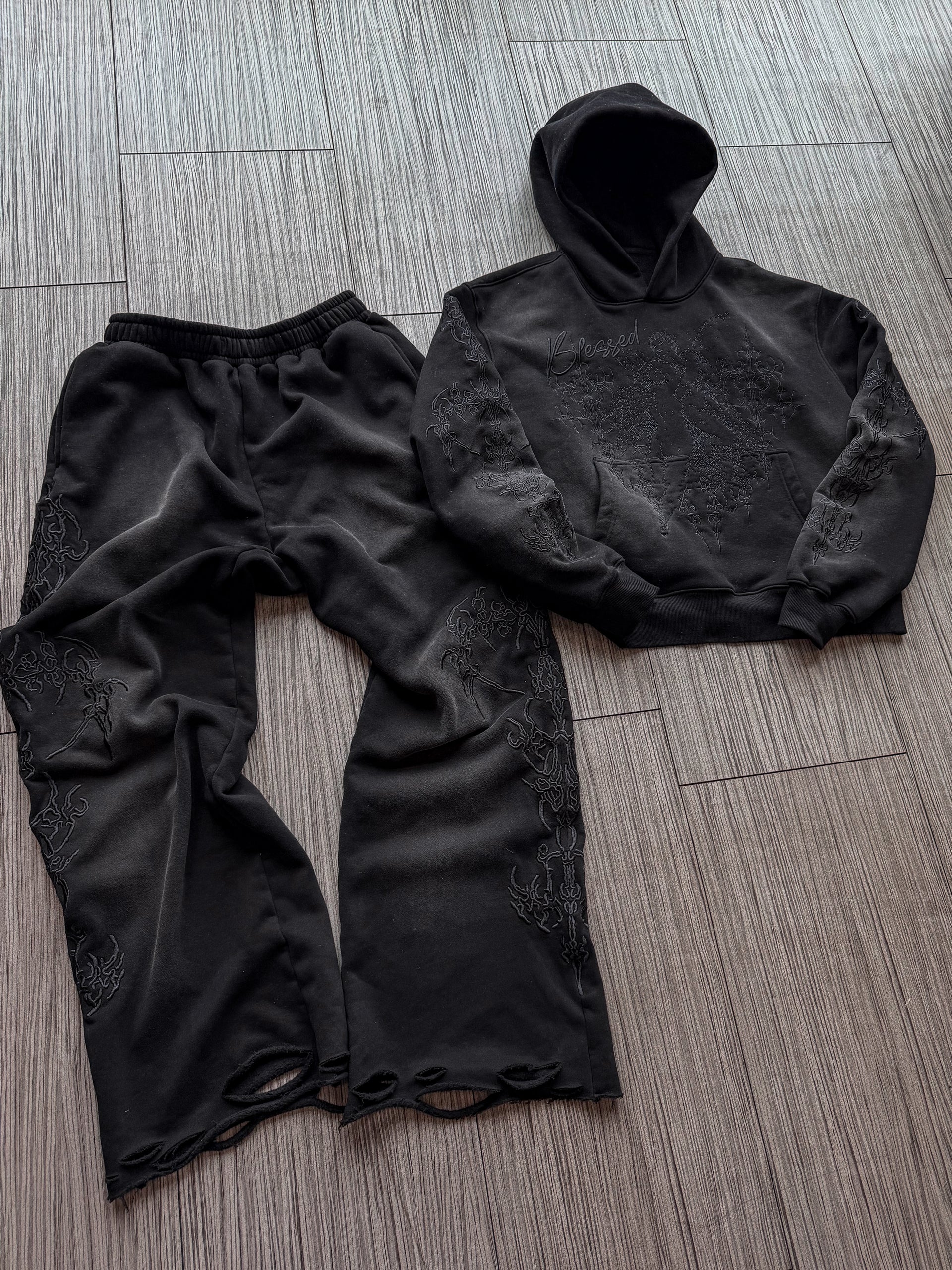 BLACK “BLESSED” TOP & BOTTOM