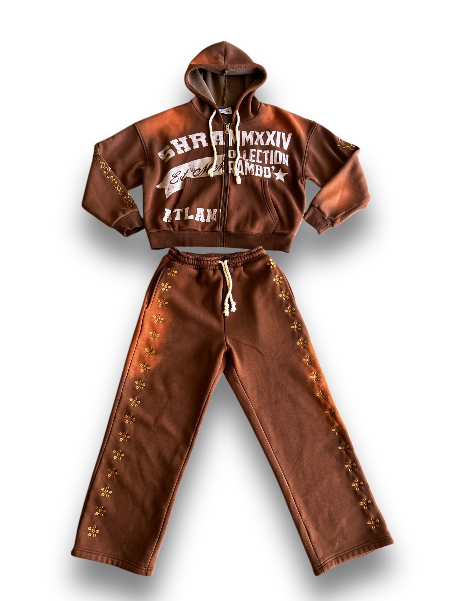 BROWN “UNIVERSITY” ZIP-UP SETS