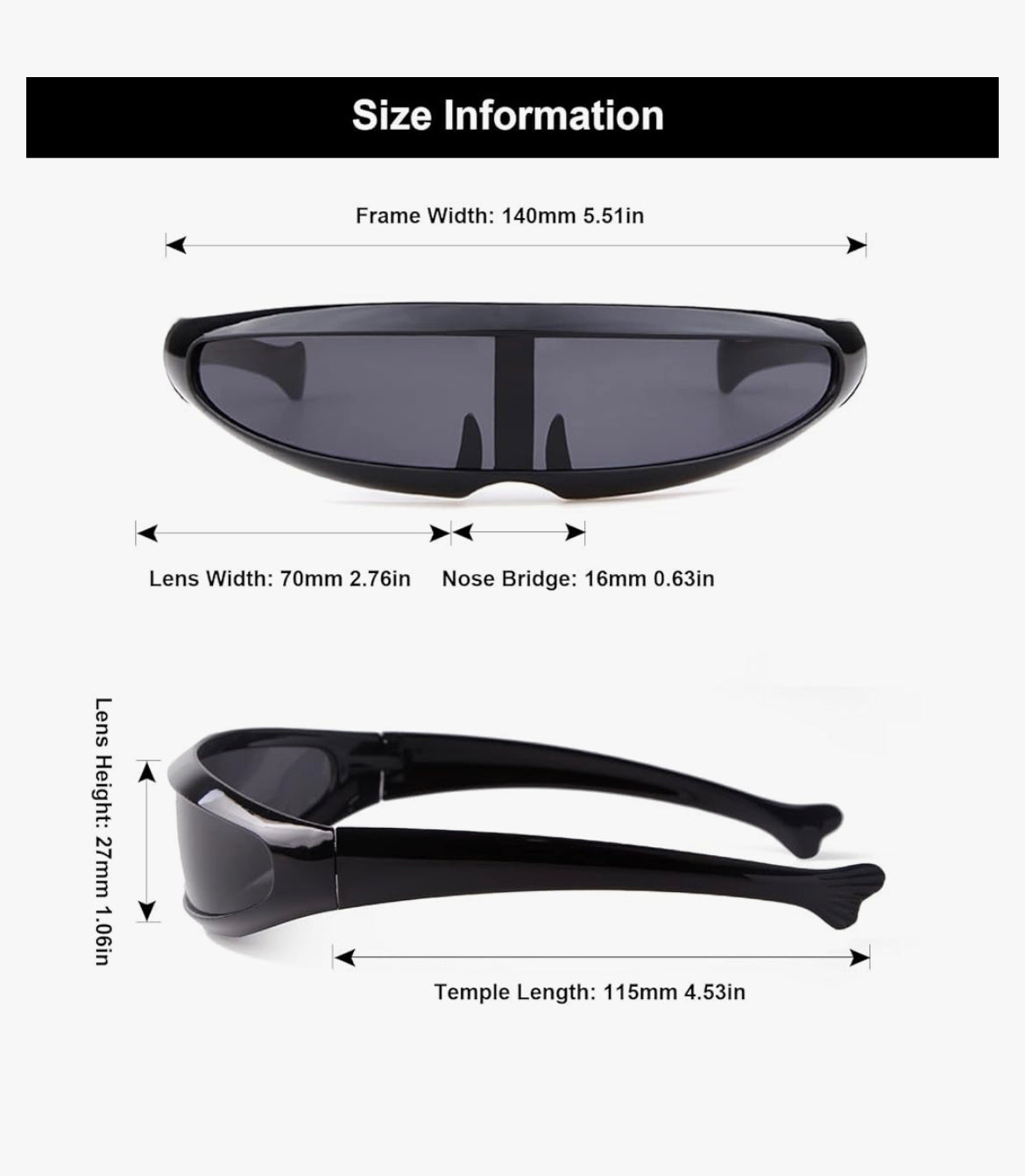 BLACK CYCLOPS SUNGLASSES