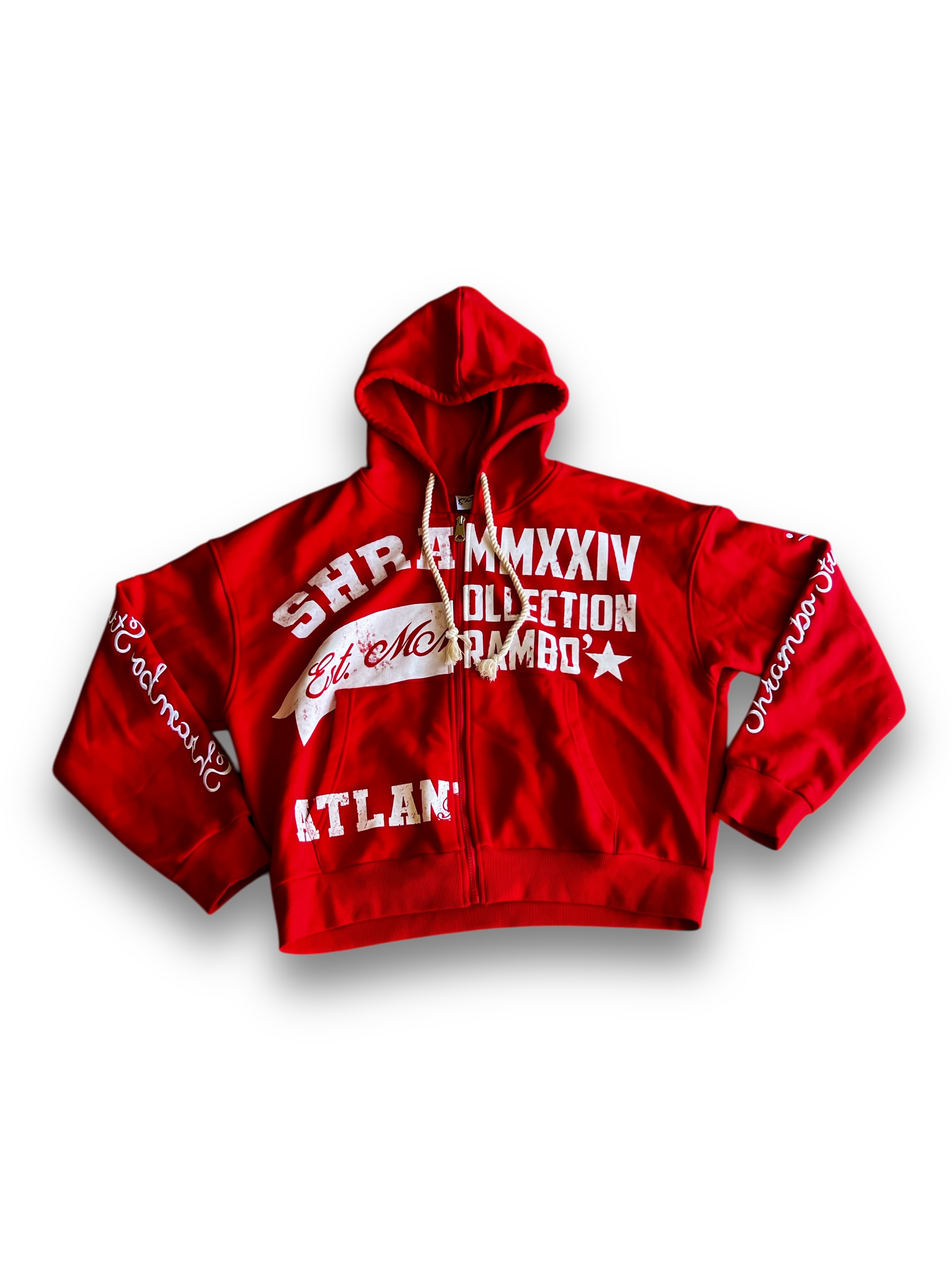 RED UNIVERSITY ZIP-UP JACKET