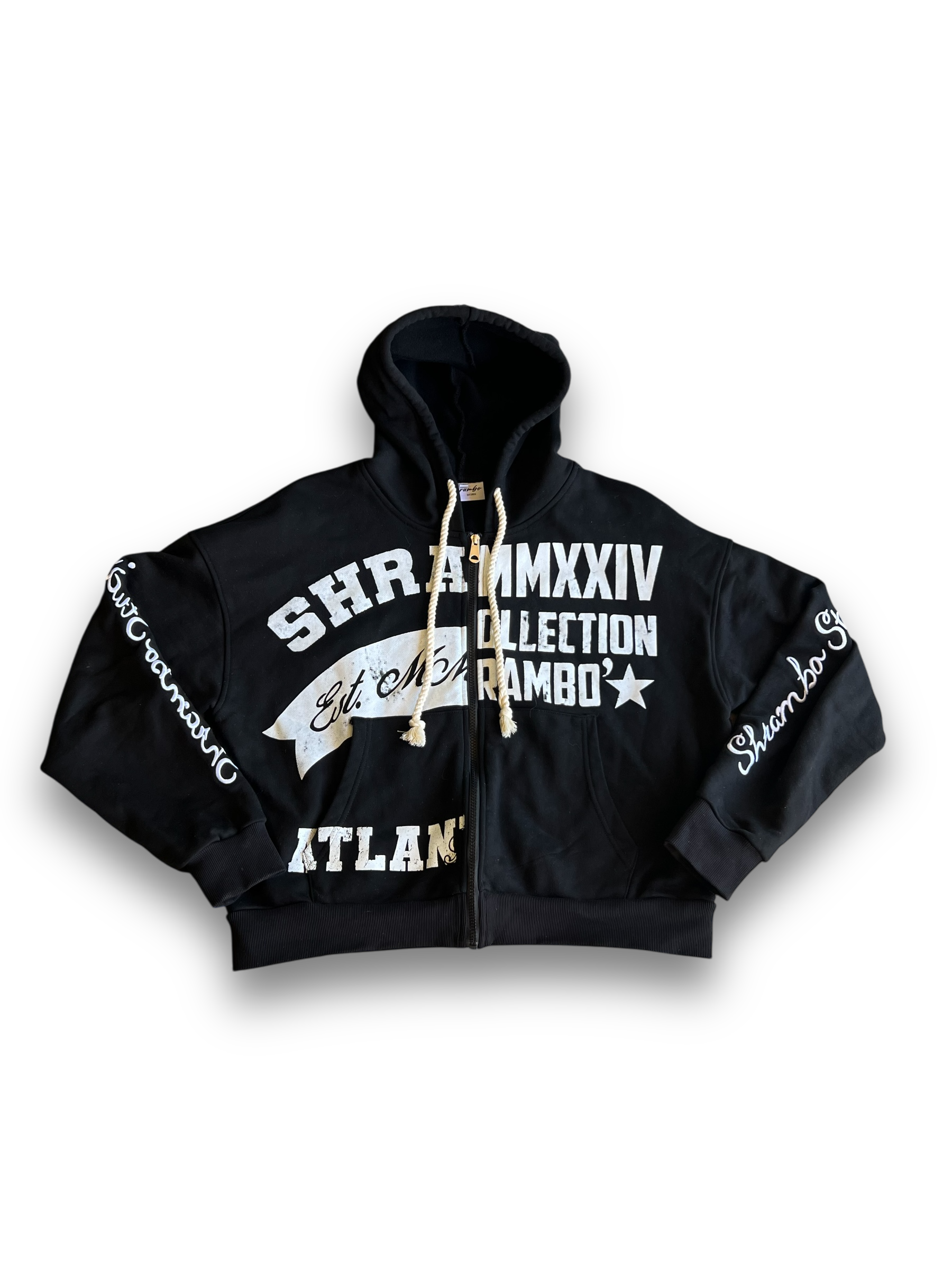 BLACK UNIVERSITY ZIP-UP JACKET