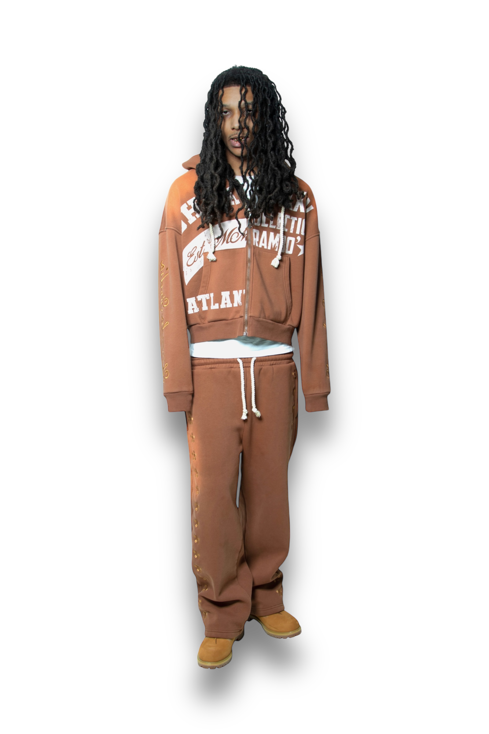 BROWN “UNIVERSITY” ZIP-UP SETS